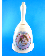 Porcelain Bell Friendship is for Keeps Little girl W puppy dog 6.5&quot; Frie... - $16.16 CAD