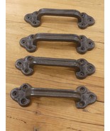 4 Barn Door Handles Large Rustic Antique Style Gate Shed Drawer Pull Cab... - $510.37 MXN