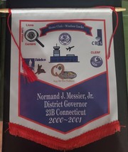 Collectible Lions Club Banner Home Club Windsor Locks CT Normand J. Mess... - $223.67 MXN