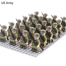 24pcs/Lot WW2 Military Soldiers Building Blocks Weapons Action Figures Toys D259 - £28.27 GBP