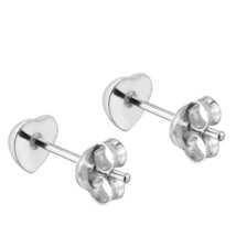 Simply Everyday Charming Mini Hearts Sterling Silver Dangle Earrings - £6.54 GBP