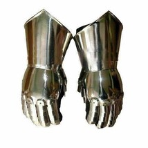 Medieval Gauntlet Pair Brass Accents Knight Crusader Armor Steel new item - £87.87 GBP