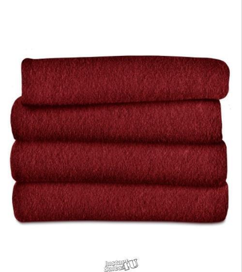 Primary image for Sunbeam Electric Heated Fleece Warming Throw Blanket Garnet Red