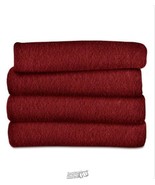 Sunbeam Electric Heated Fleece Warming Throw Blanket Garnet Red - $37.99