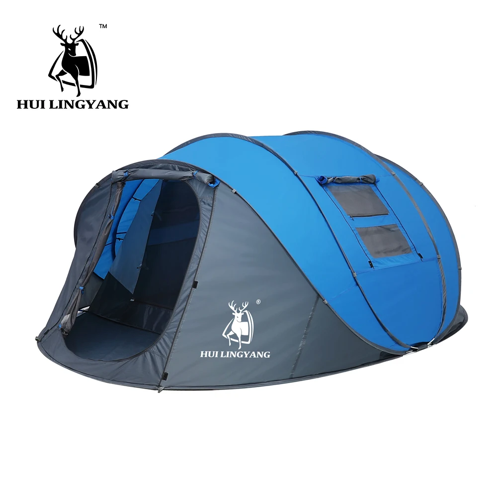 HUI LINGYANG Throw Pop Up Tent 4-6 Person Outdoor Automatic Tents Double Layers - £135.40 GBP+