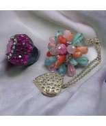 Missing stones lot 2 rings/ locket - $16.41 CAD