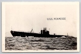 U.S.S. Porpoise Naval Ship RPPC Real Photo Postcard W26 - £6.25 GBP