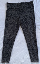 Victoria’s Secret PINK Yoga Pants Leggings Gray Black Animal Print Large... - $19.99