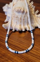 Hawaiian White Clamshell and Blue Tropical Necklace Mens/Womens Jewelry - $300.76 MXN