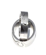 Men&#39;s 316L Stainless Steel Interlocking Jigsaw Puzzle 8 mm Band Ring - £20.09 GBP