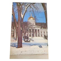 Postcard Vermont State Capitol Montpelier Vermont Snow Chrome Unposted - $7.12