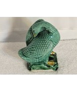 Antique CHINESE EXPORT Green Glaze Goose Figurine 2.5&quot; - £18.76 GBP