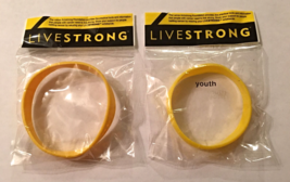 LIVESTRONG Wristbands - (1) Regular size (1) Youth size (New) - £14.15 GBP