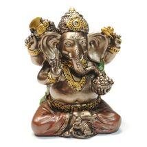 MINIATURE GANESHA STATUE 2" Mini Hindu Elephant God Small Resin NEW Lord... - $10.75