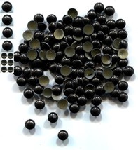 Pearl Domes Nailheads 5mm Hot fix BLACK  144 Pc  1 gross - $6.78