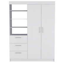59" White Three Drawer Combo Dresser - $21,138.46 MXN