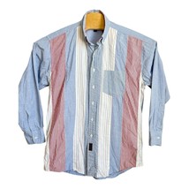 Chaps Ralph Lauren Shirt Men&#39;s Size 16 32/33 Blue Red White Color block ... - $202.71 MXN