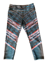 Prana Capri Leggings Women Small Roxanne Yoga Colorful Compression Gym R... - $12.75