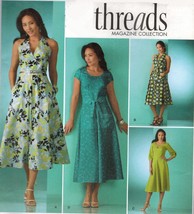 Misses Career Office Work Halter Boat Neck Dress Pattern 16-24 Threads M... - £7.96 GBP