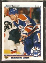 Edmonton Oilers Anatoli Semenov RC Rookie Card 1990 Upper Deck #405 - £0.58 GBP