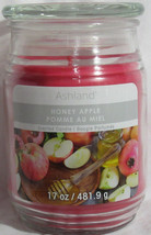 Ashland Scented Candle NEW 17 oz Large Jar Single Wick Spring HONEY APPLE red - £15.66 GBP