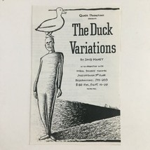 1972 Quack Productions Present The Duck Variations by David Mamet - $18.97