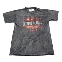 Cayman Island Shirt Mens Black Short Sleeve Crew Neck Graphic Print Casu... - $15.72