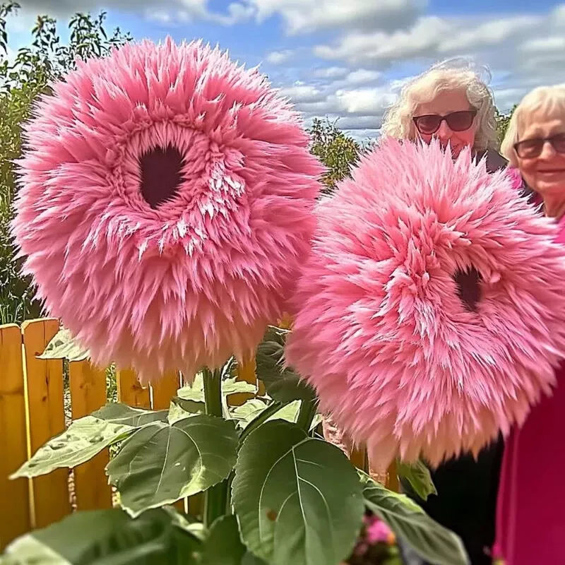 50++ Cute Pink Giant Teddy Bear Sunflower Seeds for Garden and Planting - €2,51 EUR