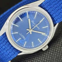 Mechanical Henri Sandoz &amp; Fils Vintage Swiss Mens Wrist Blue Watch 546-a287716-6 - £19.53 GBP
