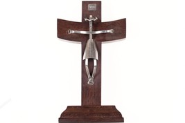 1970&#39;s Modernist Sterling/Rosewood Mexican Cross - £98.56 GBP