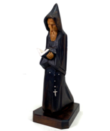 Hand Carved Wood Statue Hooded Monk Priest Friar Pray Mexican Folk Art 9.5” - €15,89 EUR