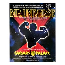 Mr. Universe World Championship 22x28 Poster - COA Owned By Caesars 10/27/1984 - £61.11 GBP