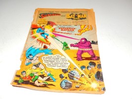 VINTAGE COMIC- SUPERMAN &amp; BATMAN - JUNE 1963 - TORN COVER/ POOR- L96 - $3.75