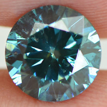Loose Round Shape Diamond Fancy Blue Color VS2 Certified Enhanced 1.55 Carat - £1,761.46 GBP