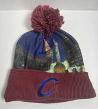 Cleveland Cavaliers Adult Knit Cap Hat Embroidered C Logo city scene One Size - £8.30 GBP