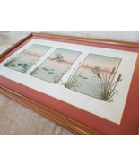 Beautiful Framed Dragonflies By The Lake Embroidery - $1,000.04 MXN