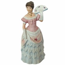 Homco Figurine Home Interior Gift Mary 1983 vtg Victorian Lady Fashion fan Roses - £39.52 GBP