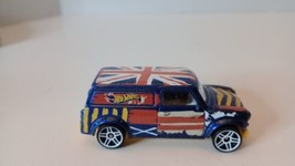 Hot Wheels &#39;67 Austin Mini Van Blue 2014 Art Cars LOOSE Diecast Vehicle Toy - £3.79 GBP