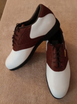 TZ GOLF - Reebok Men&#39;s Leather Golf Shoes Size 8.5  Style #14-36315 RA711WSI - £40.23 GBP