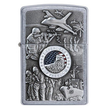 Zippo Windproof Lighter Joined Forces Emblem Street Chrome - £118.83 GBP
