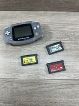 Nintendo Game Boy Advance Console &amp; 3 Games Clear Glacier- Tested - £62.21 GBP