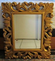 NEW Ornate Baroque Carved Style Gold Framed Rectangle Bevel Mirror 29.5" Tall - $247.50
