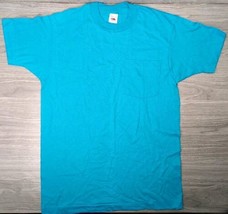 Vintage 80s 90s FOTL Single Stitch Blue Pocket Tee T Shirt Blank Men's Medium - £13.73 GBP