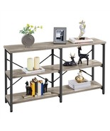 Retro Sofa Table Narrow Long 3 Tiers Console Table For Living Room Hallw... - £129.46 GBP