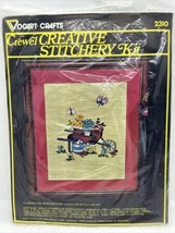 Vogart Crafts Crewel Creative Stitchery Kit Flowers And Wheelbarrow #231... - $9.49
