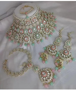 Indian Bollywood Gold Plated Kundan Choker Necklace Wedding Bridal Jewel... - $47.67