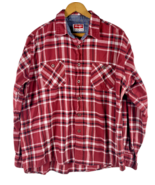 Wrangler Flannel Shirt Size Large Mens Red Black Plaid Button Down Lumbe... - $522.40 MXN
