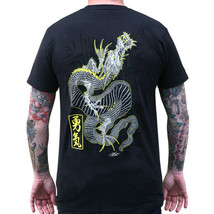 Black Market Art Tee Rise Above Custom Japanese Tattoo Style Dragon T-shirt S-2X - £20.69 GBP