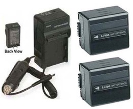 2X Batteries + Charger For Panasonic CGA-DU21A, CGA-DU21A/1B, CGA-DU21E/1B, - £33.44 GBP