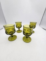 Rare Find Indiana Green Thumbprint Thumbles Set Of 4 - $35.64 CAD